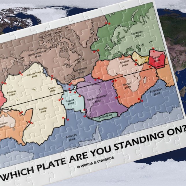 Puzzle Sur Quelle Plaque Êtes-Vous Debout ? (Tectonique e (Plate tectonics attitude is found on this query jigsaw puzzle featuring the world's tectonic plates!)