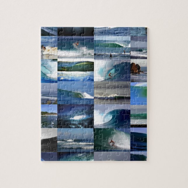 Puzzle Surfing ocean waves montage (Vertical)