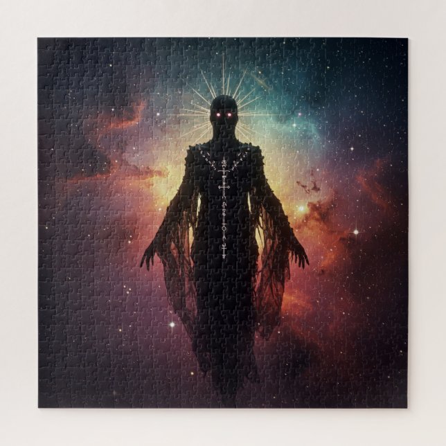 Puzzle Surlord noir pointu supervisant l'Univers (Vertical)