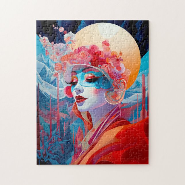 Puzzle Surreal Lady Imaginaire Art (Vertical)