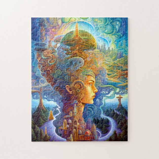 Puzzle Surreal Woman Paysage Imaginaire Art (Vertical)