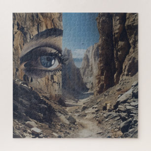 Puzzle Surréalisme des yeux nature