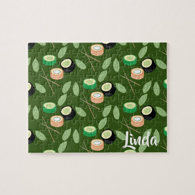 Puzzle Sushi Cucumber Rolls Verdure Alimentation asiatiqu (Horizontal)