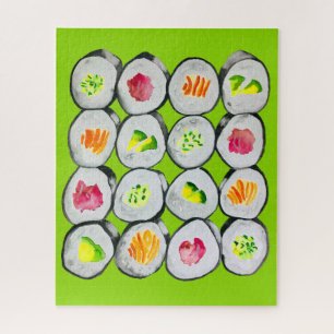 Puzzle Sushi Time aquarelle wasabi