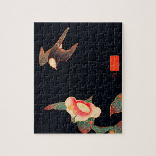 Puzzle Swallow and Camellia (1900) par Ito Jakuchu