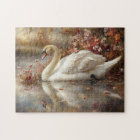 Swan Pastel Autumn Foliage Peinture
