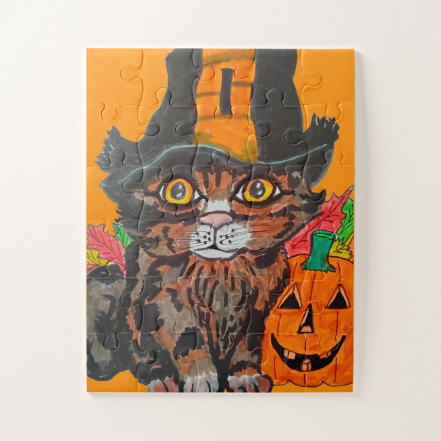 PUZZLE SWEET HALLOWEEN KITTY  (Vertical)