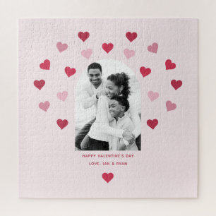 Puzzle Sweet Rose et Coeur Rouge Motif de la photo Valent