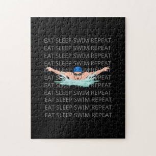 Puzzle Swimmer Love Funny Swimming Sport Boy