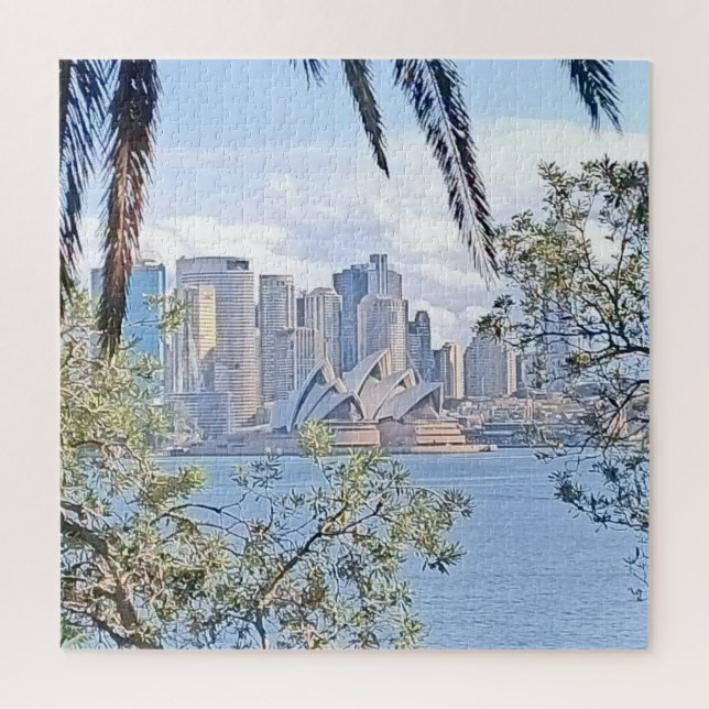 Puzzle Sydney Harbour Vintage Skyline (Vertical)
