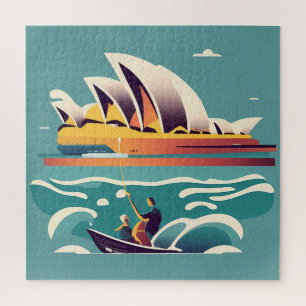 Puzzle Sydney Opera House Australie peinture souvenir