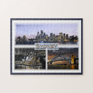 Puzzle Sydney par nuit - Australie - Mosaic -
