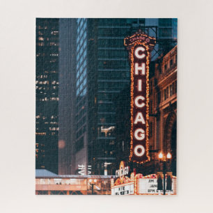Puzzle SYMBOLE Chicago Illinois Neon Nuit