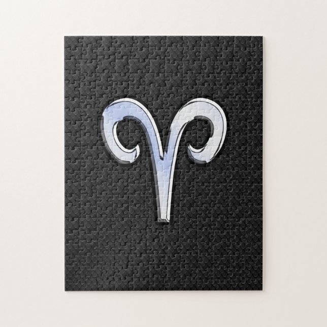 Puzzle Symbole de Chrome Like Aries Zodiac (Vertical)