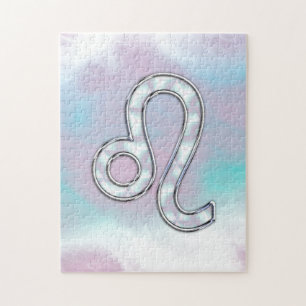 Puzzle Symbole de Leo Zodiac sur Pastels Style Nacre Impr
