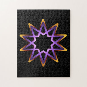 Puzzle Symbole de l'étoile orange violet de l'arbre de vi