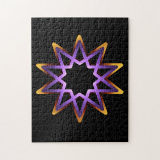 Puzzle Symbole de l'étoile orange violet de l'arbre de vi