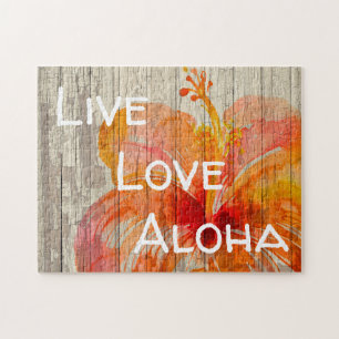 Puzzle Symbole de plage d'Aloha Hibiscus Live Love