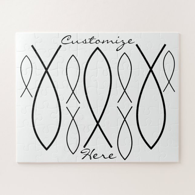 Puzzle Symbole de poisson chrétien Ichthys Thunder_Cove (Horizontal)