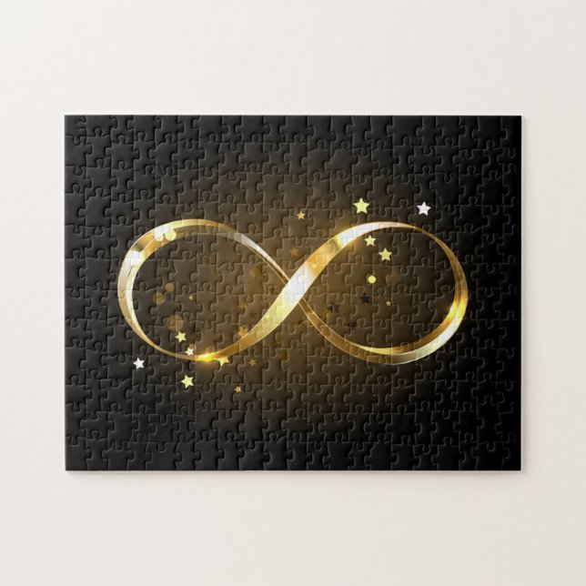Puzzle Symbole d'infini doré (Horizontal)