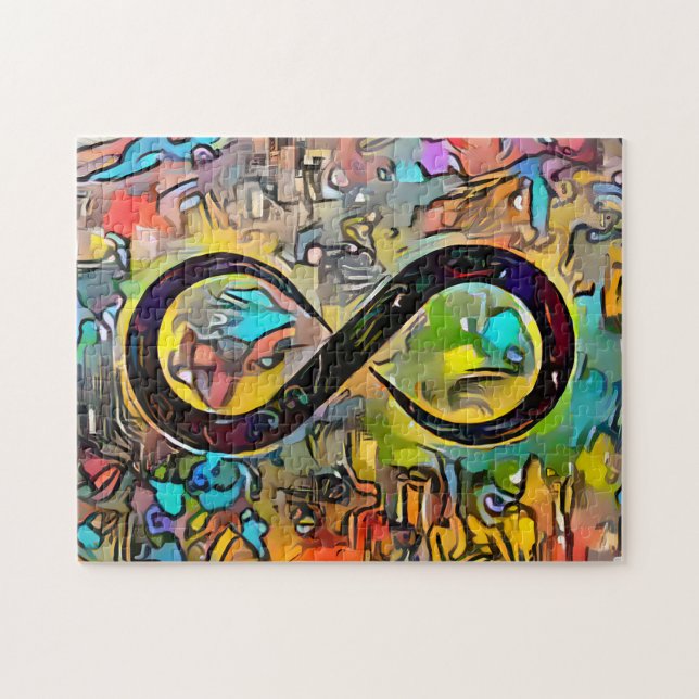 Puzzle Symbole d'infini  | Sensibilisation sur l'autisme  (Horizontal)