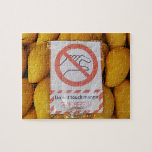 Puzzle Symbole drôle 'Ne touche pas la mangue'