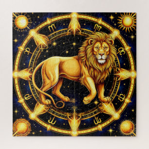 Puzzle Symbole du Lion du Zodiaque sur Fond Stellaire Cél