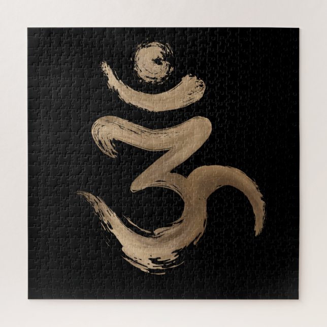 Puzzle Symbole OM - Brosse d'or (Vertical)