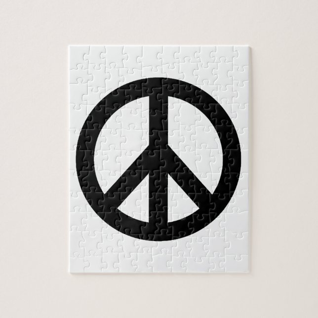 PUZZLE SYMBOLE SYMBOLE DE LA PAIX BLANC NOIR (Vertical)