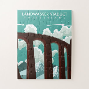 Puzzle T-shirt Landwasser Viaduc Suisse