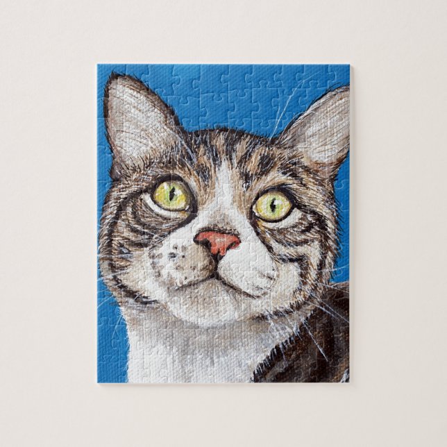 Puzzle Tabby Cat Peinture (Vertical)