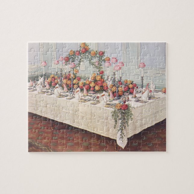 Puzzle Table de banquet de mariage vintage (Horizontal)