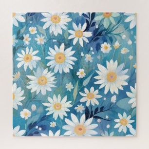 Puzzle Tableau avec fleurs blanches