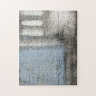 Puzzle Tableau gris et bleu Abstrait