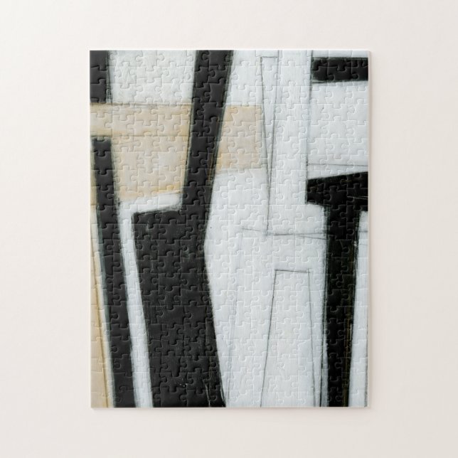 Puzzle Tableau noir et blanc Abstrait (Vertical)