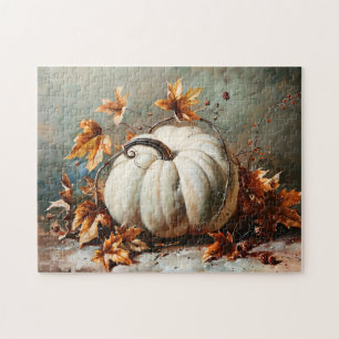 Puzzle Tableau vintage Citrouille blanc