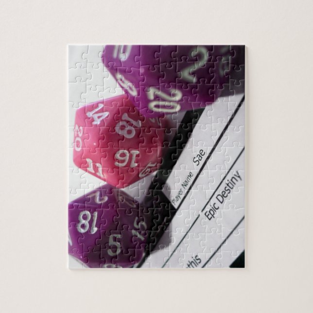 Puzzle Tablett RPG | Jeu de rôle PNP Jouer Dés de feuille (Vertical)