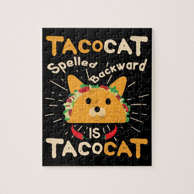 Puzzle Tacocat a orthographié vers l'arrière le taco de (Vertical)