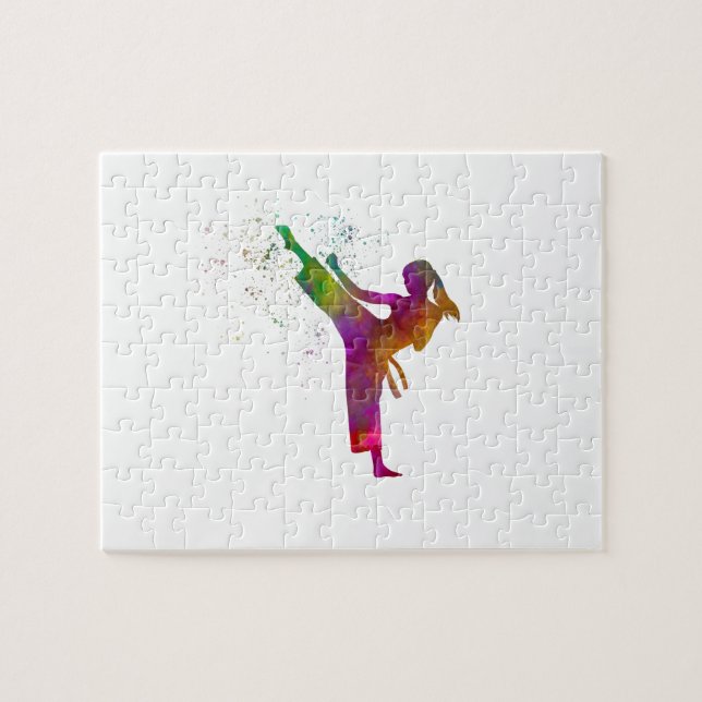 Puzzle Taekwondo-karate en acuarela (Horizontal)