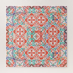 Puzzle Talavera Mexicaine : Collage Ethnique De Carreaux.