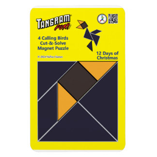Puzzle Tangram Magnet - 4 appels d'oiseaux
