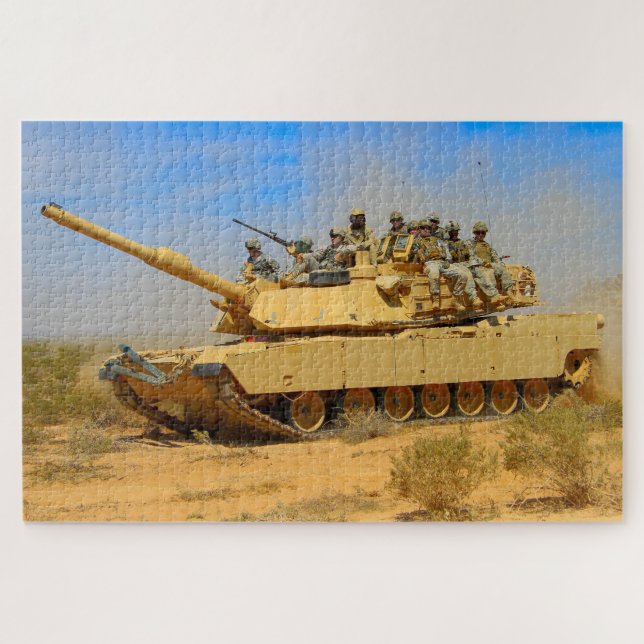 Puzzle TANK DE BATAILLE US - ABRAMS M1 (20x30 pouces) (Horizontal)