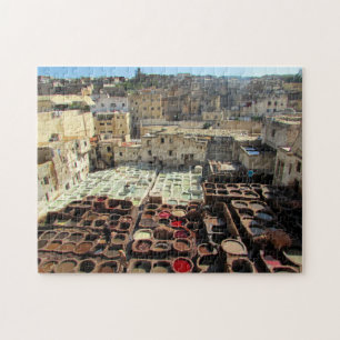Puzzle tannerie en cuir maroc