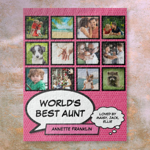 Puzzle Tante Tante Tante Cool Pink Fun Comic Photo Collag