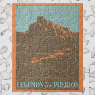 Puzzle Taos Pueblos vintage du Nouveau-Mexique, Art de l'