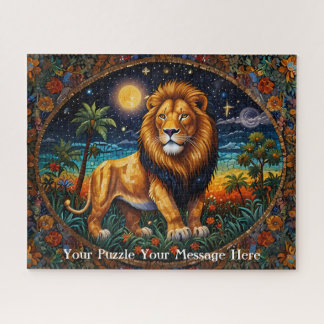 Puzzle Tapisserie de lion peinture fantastique mosaïque d