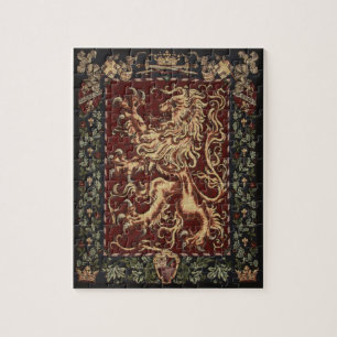 Puzzle Tapisserie majestueuse de lion