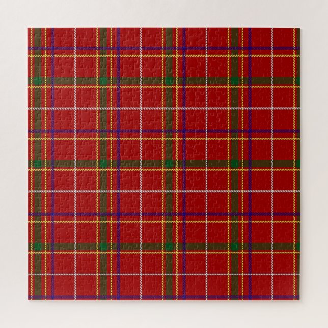 Puzzle Tartan rouge coloré (Vertical)