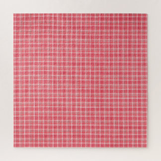 Puzzle Tartan rouge rétro plaid : motif sans soudure.