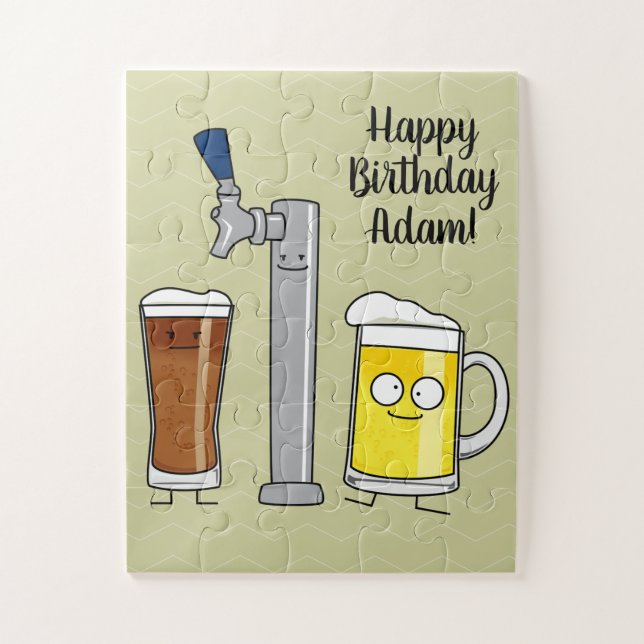 Puzzle Tasse vaillante de mousse d'alcool de robinet de (Vertical)